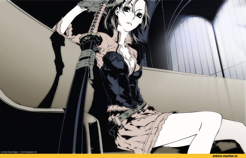 Anime Art, девушка art, катана, fuyumine naoto, dogs, Bullets & Carnage, удалённое, Anime