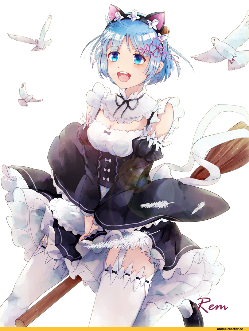 Rem (re zero), Re Zero Kara Hajimeru Isekai Seikatsu, nekomimi, Animal Ears, eareay, Anime
