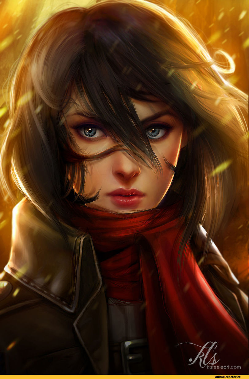 арт барышня, красивые картинки, Mikasa Ackerman, Shingeki no Kyojin, Anime