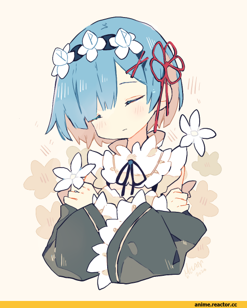 DdukaE, Anime Art, artist, Meili Poltlout, Natsuki Subaru, Re Zero Kara Hajimeru Isekai Seikatsu, Rem (re zero), под катом еще одна, Anime