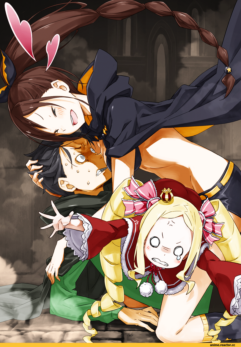 Re Zero Kara Hajimeru Isekai Seikatsu, Garfiel Tinsel, Ram (Re Zero), Beatrice (Re Zero), Natsuki Subaru, shaula (re zero), DdukaE, Anime Art, artist, под катом еще одна, Anime