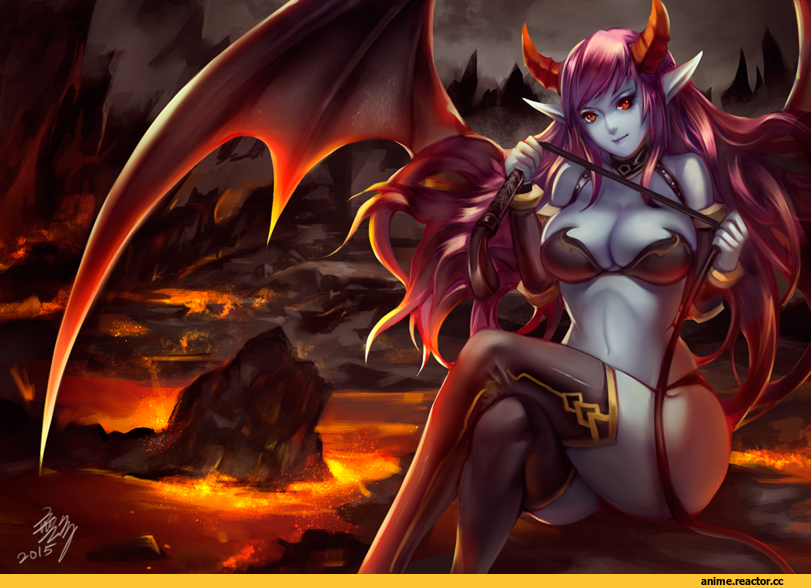 Monster Girls, Anime Art, art барышня, красивые картинки, Succubus, Anime