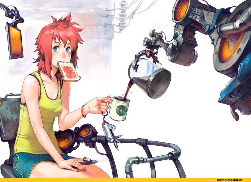 красивые картинки, Sci-Fi, art, арт барышня, Anime