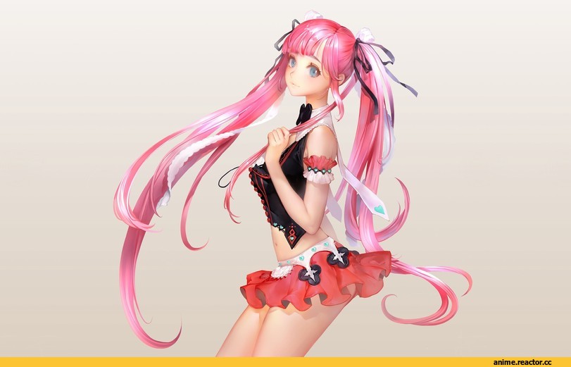 Anime Art, косички, art девушка, красивые картинки, Anime
