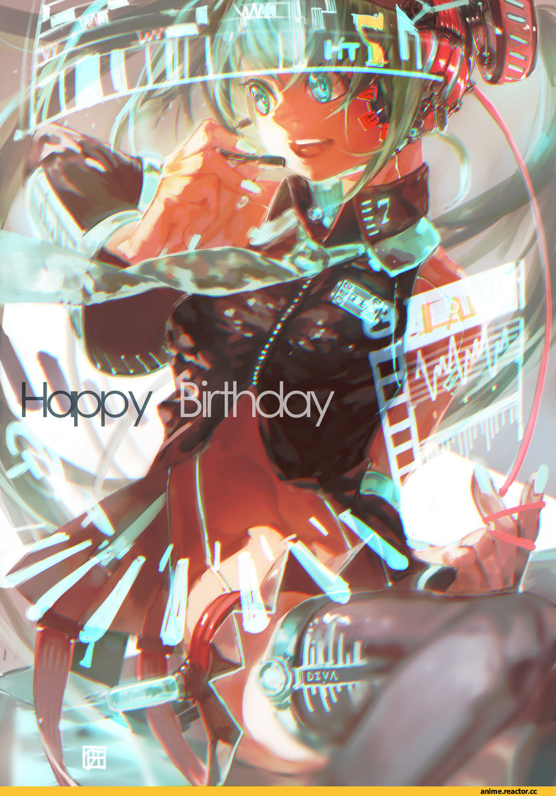 art девушка, красивые картинки, Anime Original, Anime Art, Vocaloid, Hatsune Miku, sketch, yotsuyu, headphones, Anime