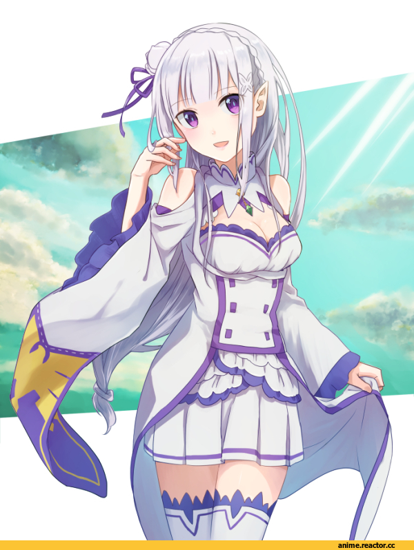 Emilia (re zero), Re Zero Kara Hajimeru Isekai Seikatsu, shake sawa, Anime