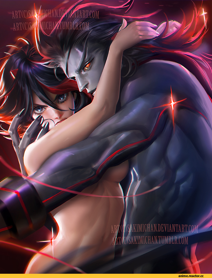 Sakimichan, Matoi Ryuuko, Kill la Kill, Senketsu, art барышня, красивые картинки, Anime