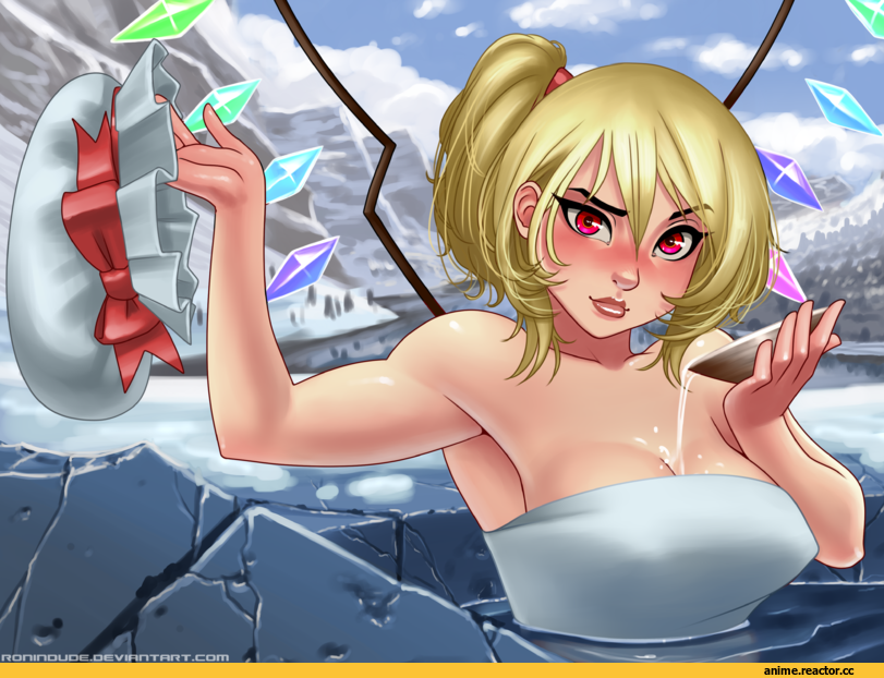 арт барышня, красивые картинки, RoninDude, Flandre Scarlet, Touhou Project, Anime