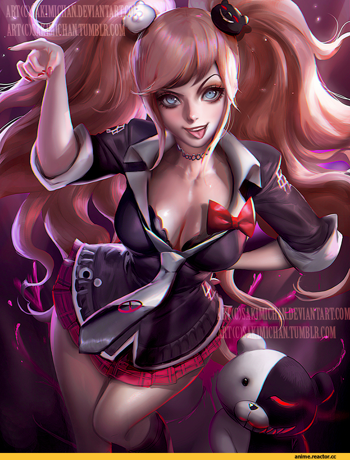 Danganronpa, Sakimichan, Junko Enoshima, art девушка, красивые картинки, Anime