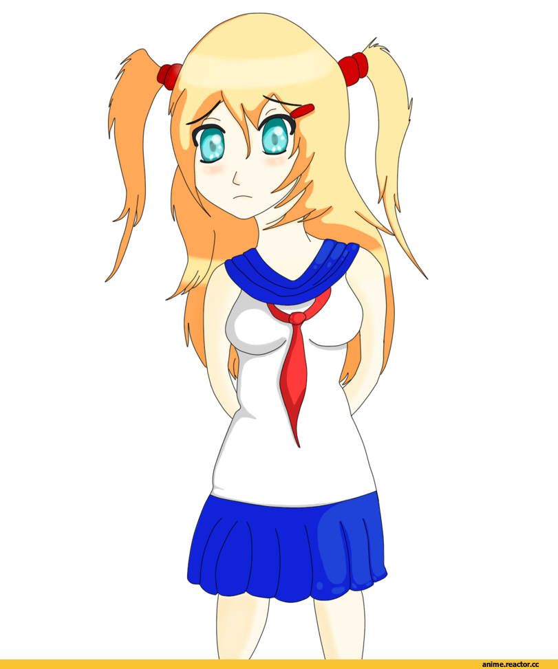 Каляки-Маляки, разное, девушка, девушка art, easy paint tool say, Anime Art, школьница, blonde hair, нарисовал сам, удалённое, Anime