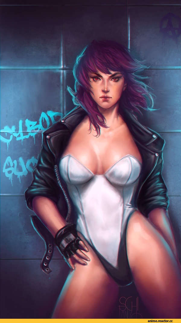 арт барышня, красивые картинки, Motoko Kusanagi, Ghost in the Shell, Anime