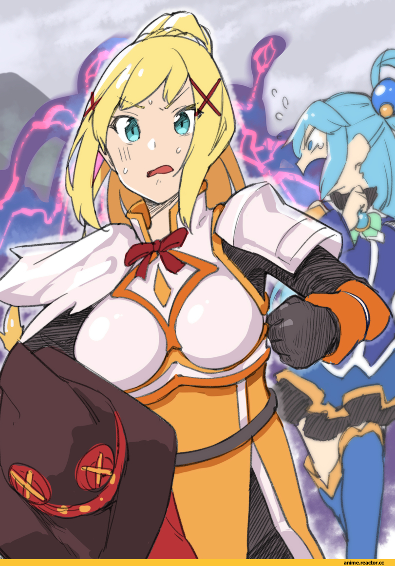 muchi maro, Darkness (KonoSuba), KonoSuba, Megumin, Aqua (KonoSuba), Anime