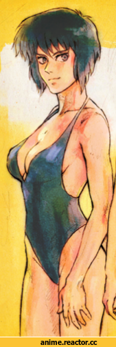 Kusanagi Motoko, Не мое, Pixiv, Anime Art, art девушка, красивые картинки, бикини, GITS, Anime Няши, summer girl, Anime, Ghost in the Shell
