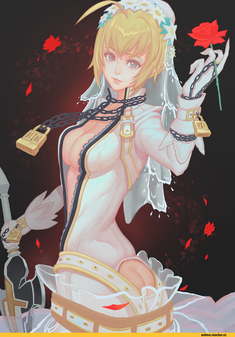 красивые картинки, арт девушка, Saber Bride, Fate (series), Anime