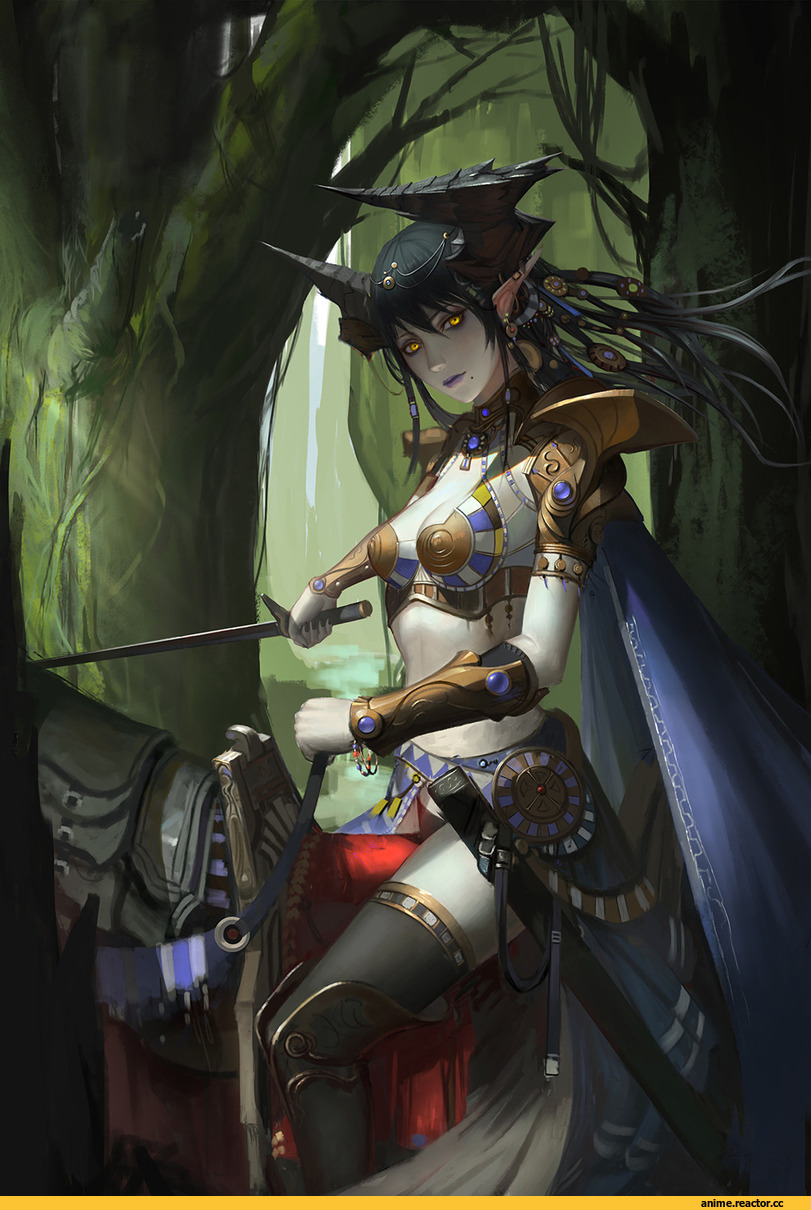 Pixiv Fantasia, Anime Art, narcolepsy-1900, арт барышня, красивые картинки, Anime
