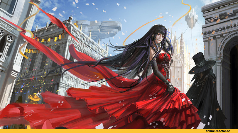 Pixiv Fantasia, Anime Art, narcolepsy-1900, арт барышня, красивые картинки, Anime