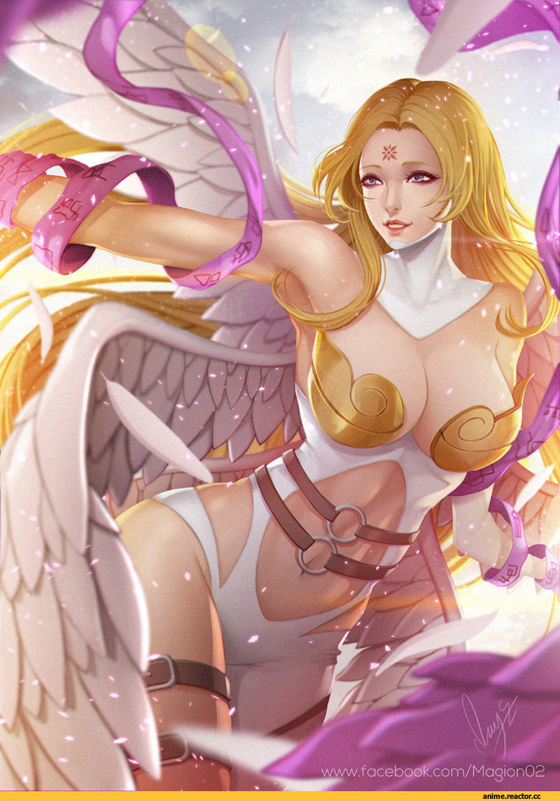 Magion02, Anime Art, art барышня, красивые картинки, digimon, Angewomon, Anime