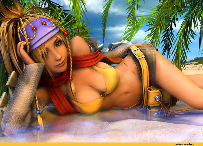 Final Fantasy, Игры, Final Fantasy X, Rikku, арт барышня, красивые картинки, Anime Ero Swim, Anime Ero, Anime