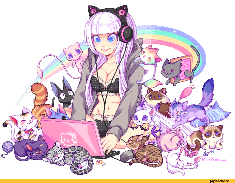 crossover, art девушка, красивые картинки, Nyan Cat, Grumpy Cat, sailor moon, Bishoujo Senshi Sailor Moon, Pokémon Art, очень много котов, не знаю какие еще нужны теги, Anime, Pokémon, фэндомы
