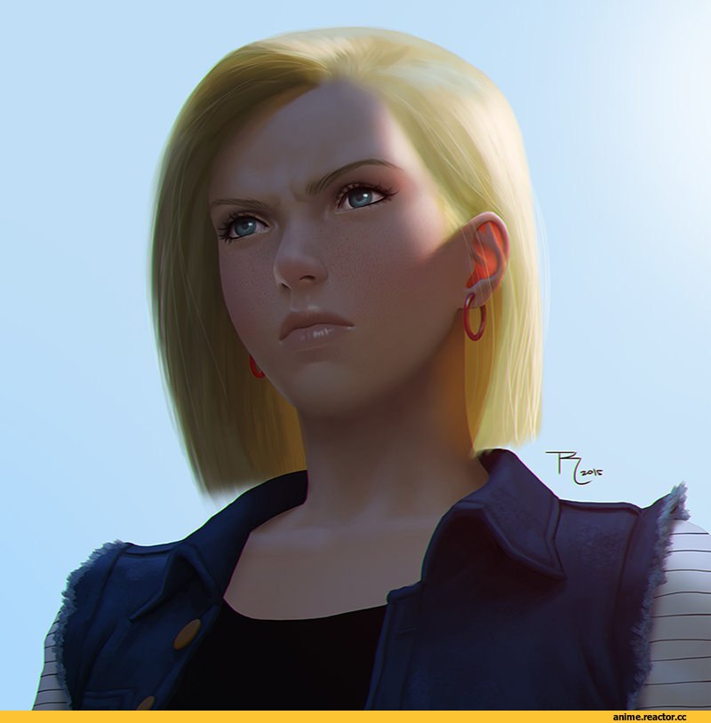 красивые картинки, арт барышня, Android 18, Dragon Ball, Anime