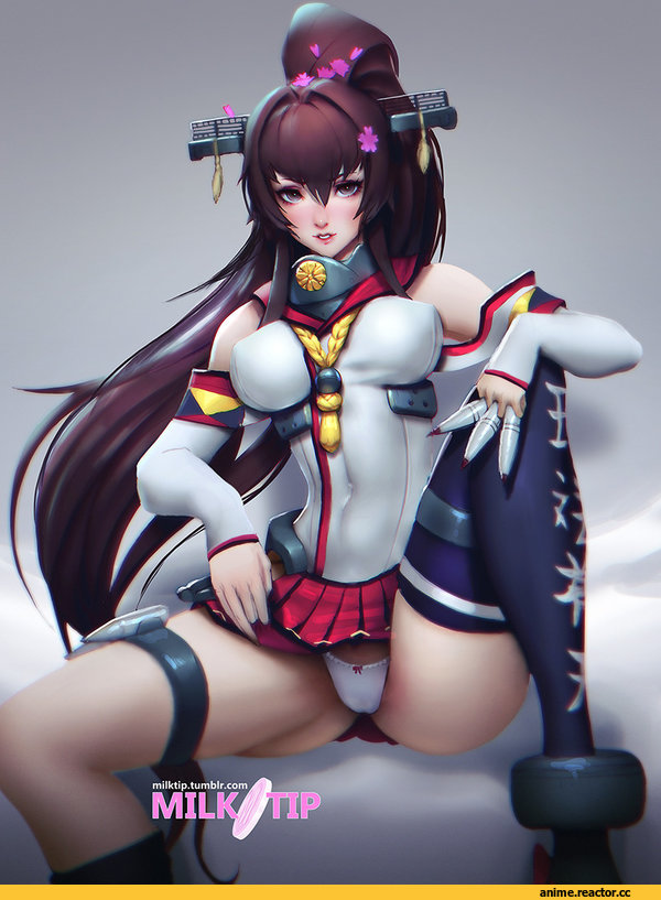 Kantai Collection, Yamato (Kantai Collection), art барышня, красивые картинки, ZeroNis, artist, Anime