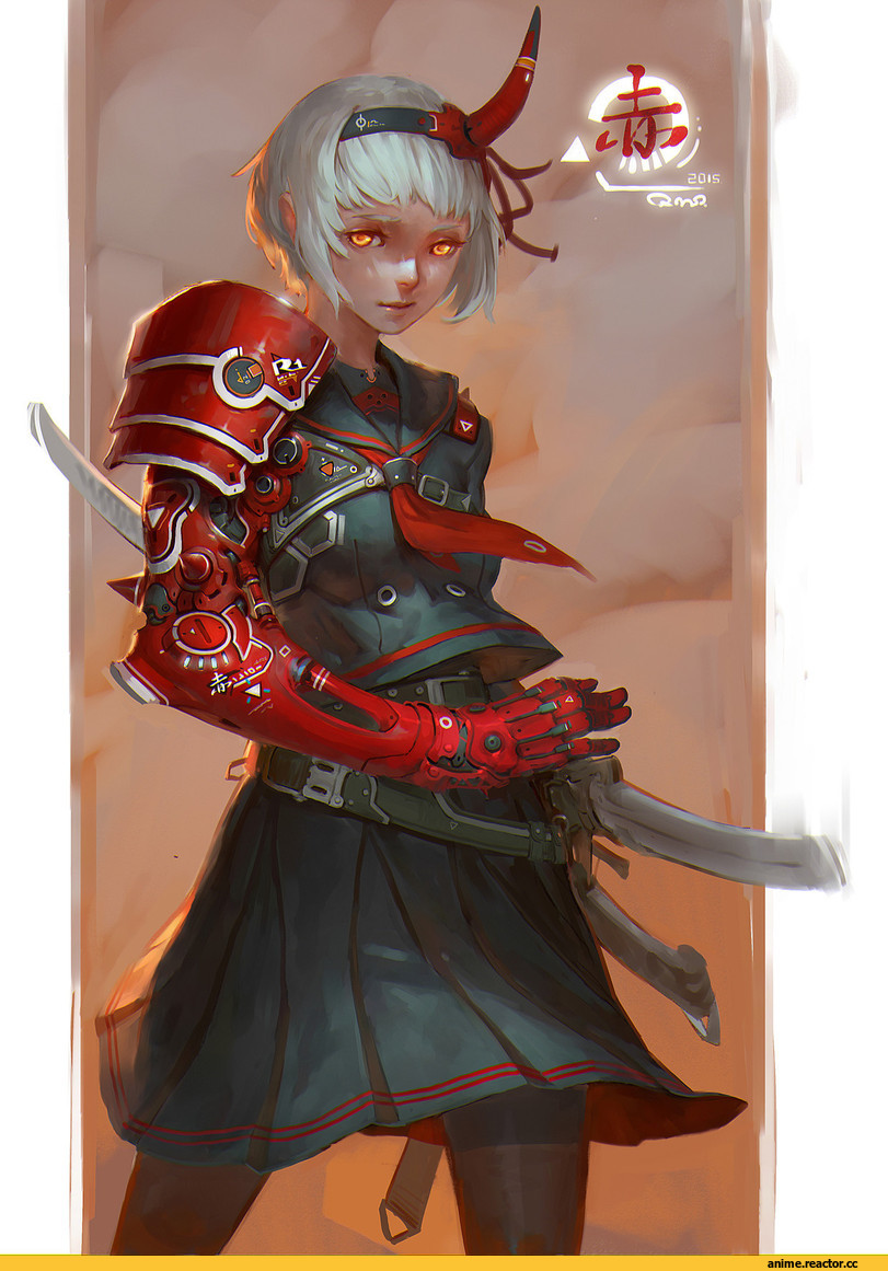 羅 光佑, Prosthetics girl, art девушка, красивые картинки, art, удалённое, Anime