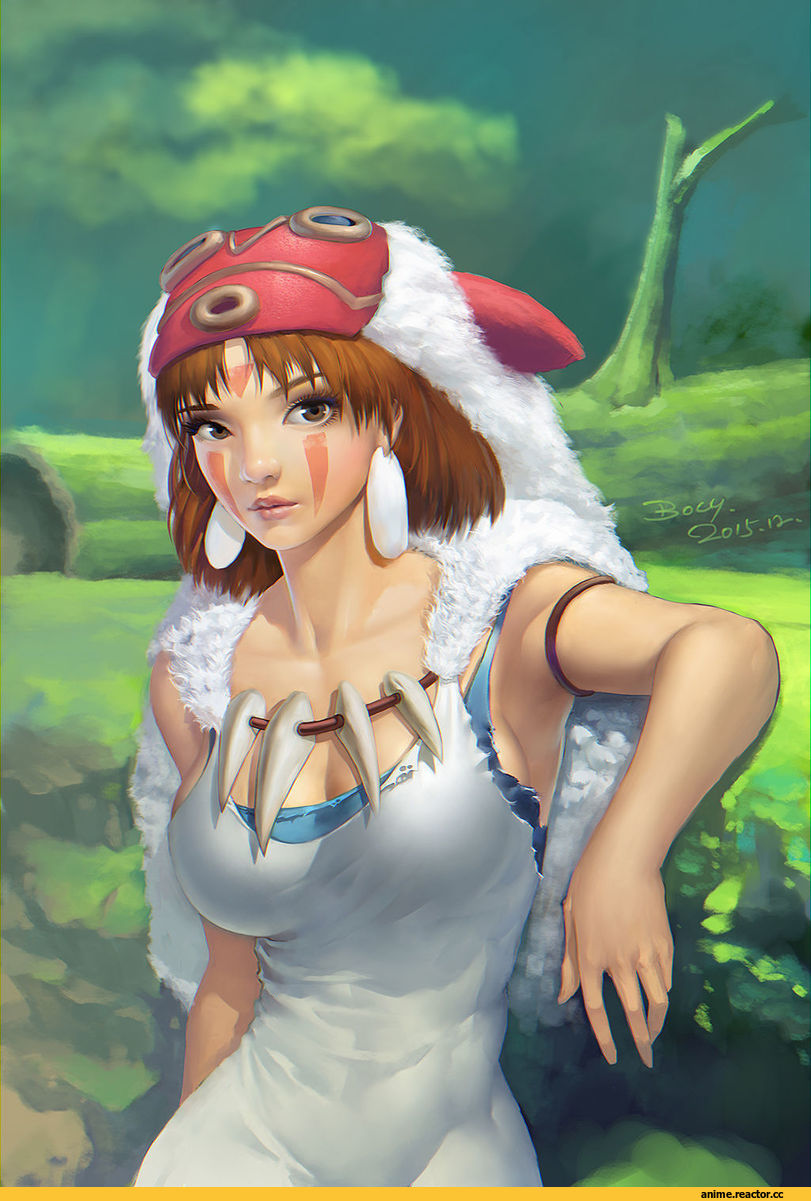 арт девушка, красивые картинки, art, 菠菜, Mononoke Hime, Миядзаки, Anime