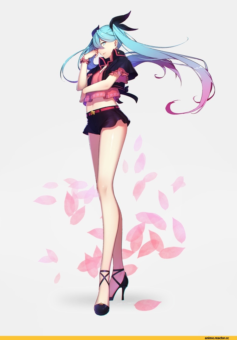 арт барышня, красивые картинки, Vocaloid, Miku Hatsune, Anime