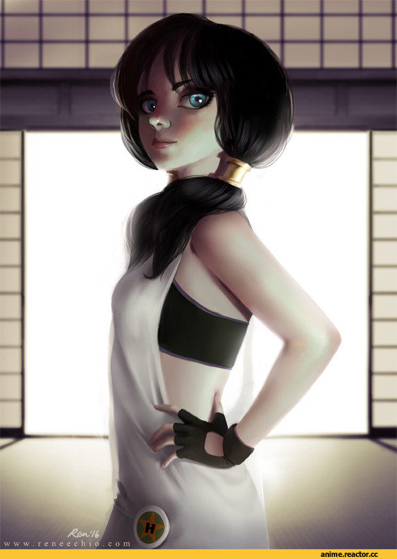 арт девушка, красивые картинки, art, Dragon Ball Z, Videl, фан-арт, Renee Chio, Anime