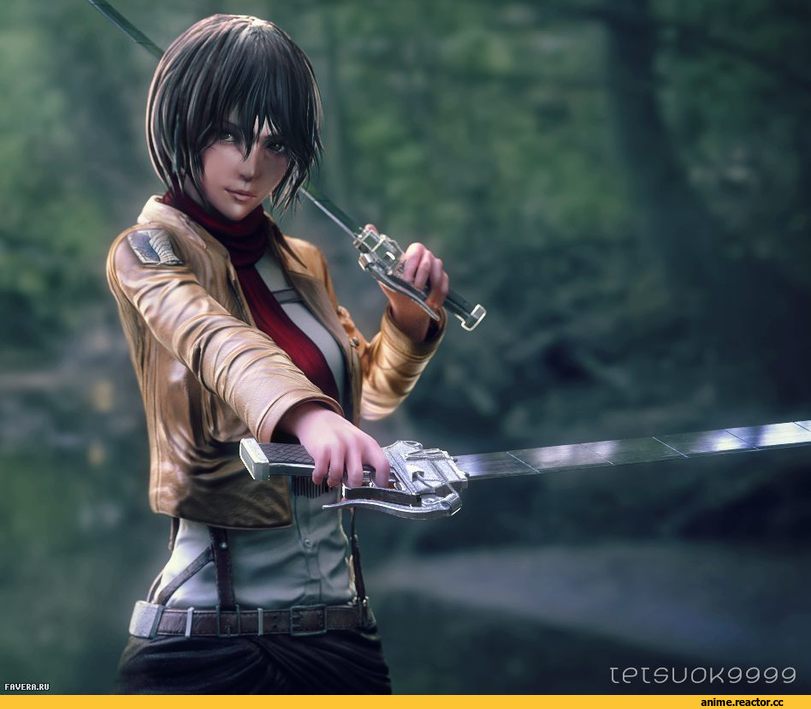 арт барышня, красивые картинки, Mikasa Ackerman, Shingeki no Kyojin, Anime