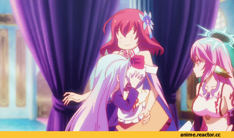 anime gif, No Game No Life, Shiro (NGNL), Stephanie Dola, Jibril, Anime