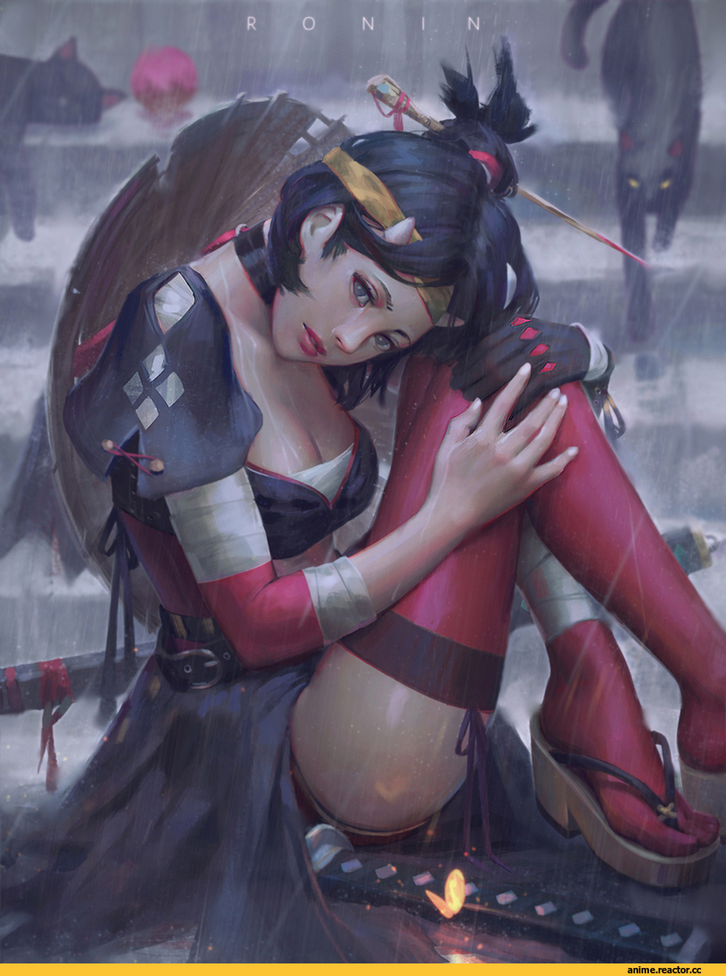 Anime Art, Ronin, арт барышня, красивые картинки, удалённое, Anime