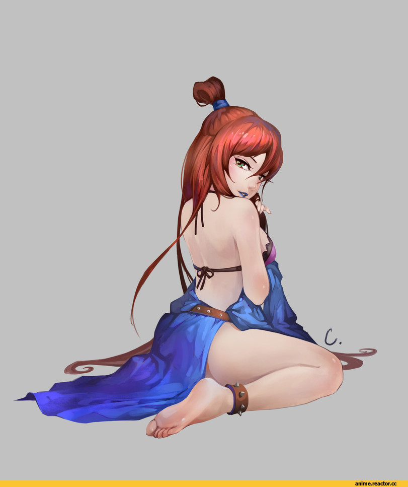 арт девушка, красивые картинки, Carola He, mizukage, Naruto, terumi mei, Anime