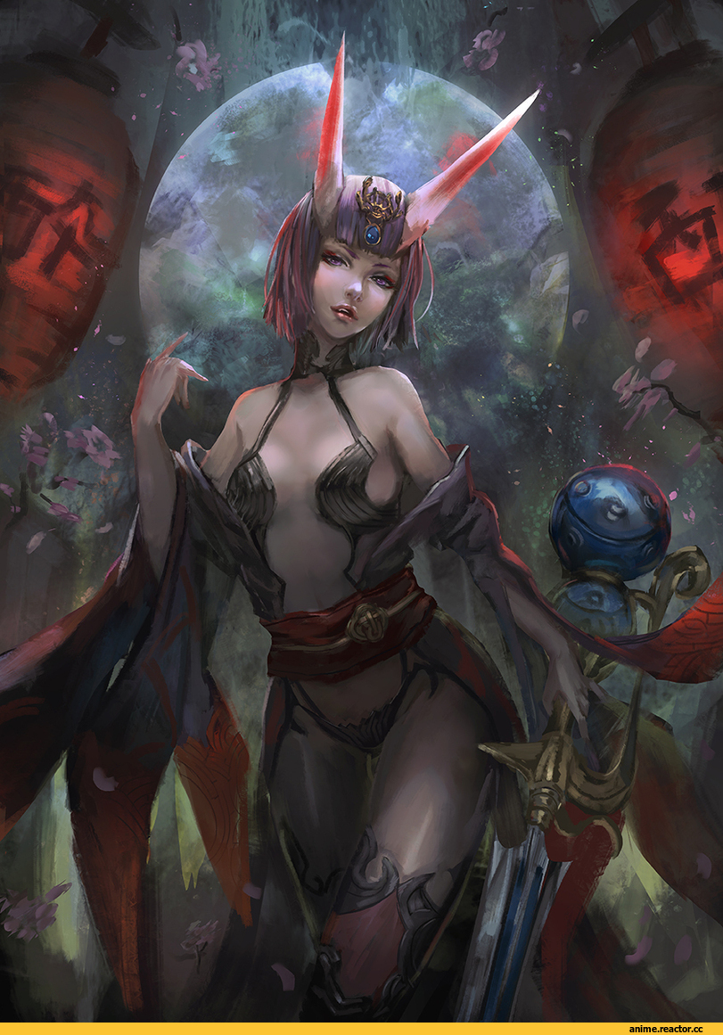 art барышня, красивые картинки, CGlas, artist, art, Shuten Douji (Fate/grand order), Fate/Grand Order, Fate (series), Anime Art, Anime