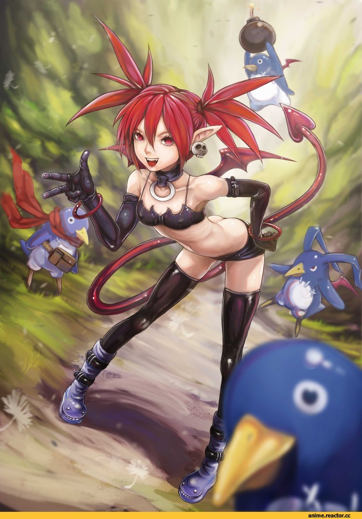 kuon (kwonchanji), Disgaea, etna, арт девушка, красивые картинки, prinny, Anime