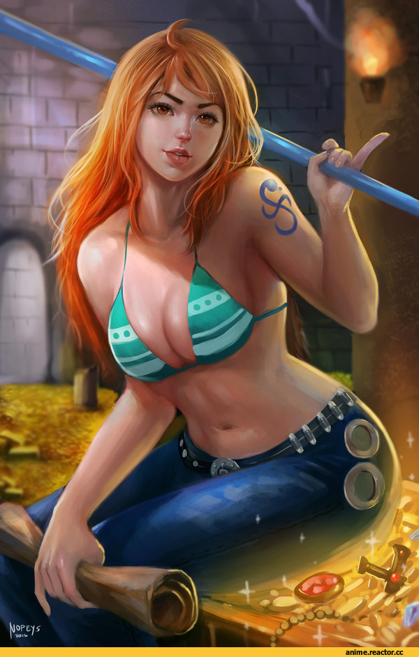 красивые картинки, One Piece, Anime Art, Nami (One Piece), арт барышня, art, artist, Nopeys, Anime