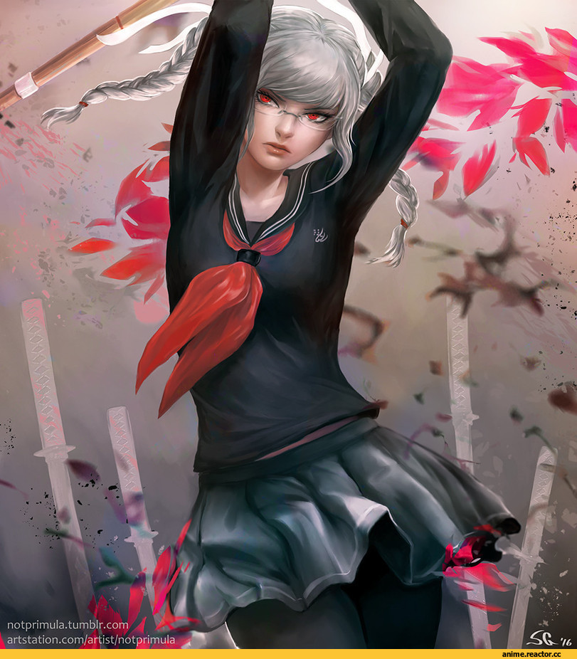 Pekoyama Peko, Anime Art, Danganronpa, арт барышня, красивые картинки, artist, Sara Giuntella, notprimula, Anime
