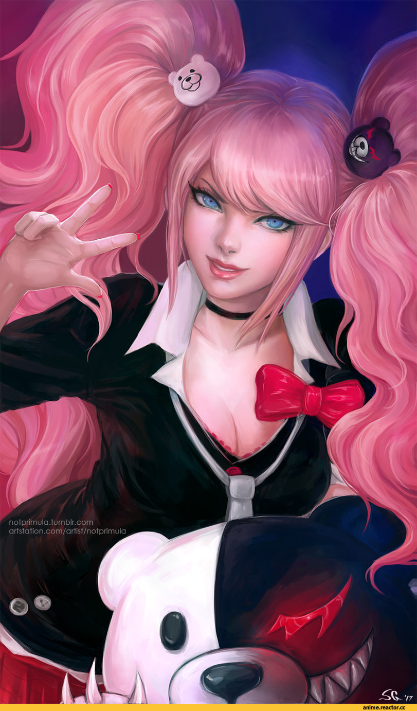 Junko Enoshima, Danganronpa, арт барышня, красивые картинки, Sara Giuntella, notprimula, artist, Anime Art, Anime