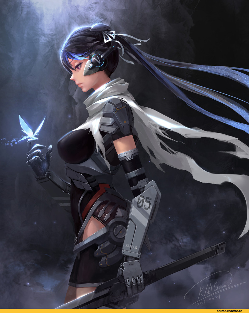 Chen KH, artist, Anime Art, арт барышня, красивые картинки, Sci-Fi, art, Sci-Fi art, Anime