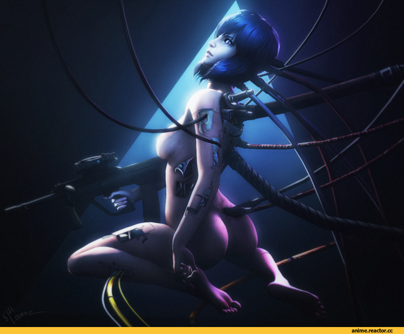 Kusanagi Motoko, Ghost in the Shell, Cyborg, SFM, арт барышня, красивые картинки, Anime