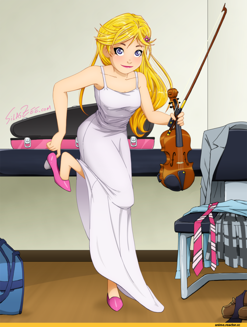 арт девушка, красивые картинки, shibamura-prime, Kaori Miyazono, Shigatsu wa Kimi no Uso, Anime