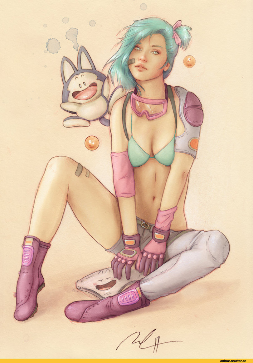 cocoaspen, art барышня, красивые картинки, Bulma, Dragon Ball, Anime
