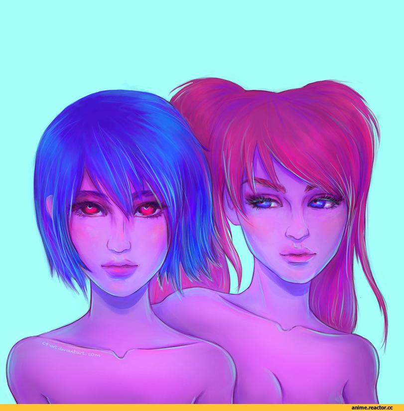 Evangelion, Rei Ayanami, asuka, art, красивые картинки, art барышня, удалённое, Anime
