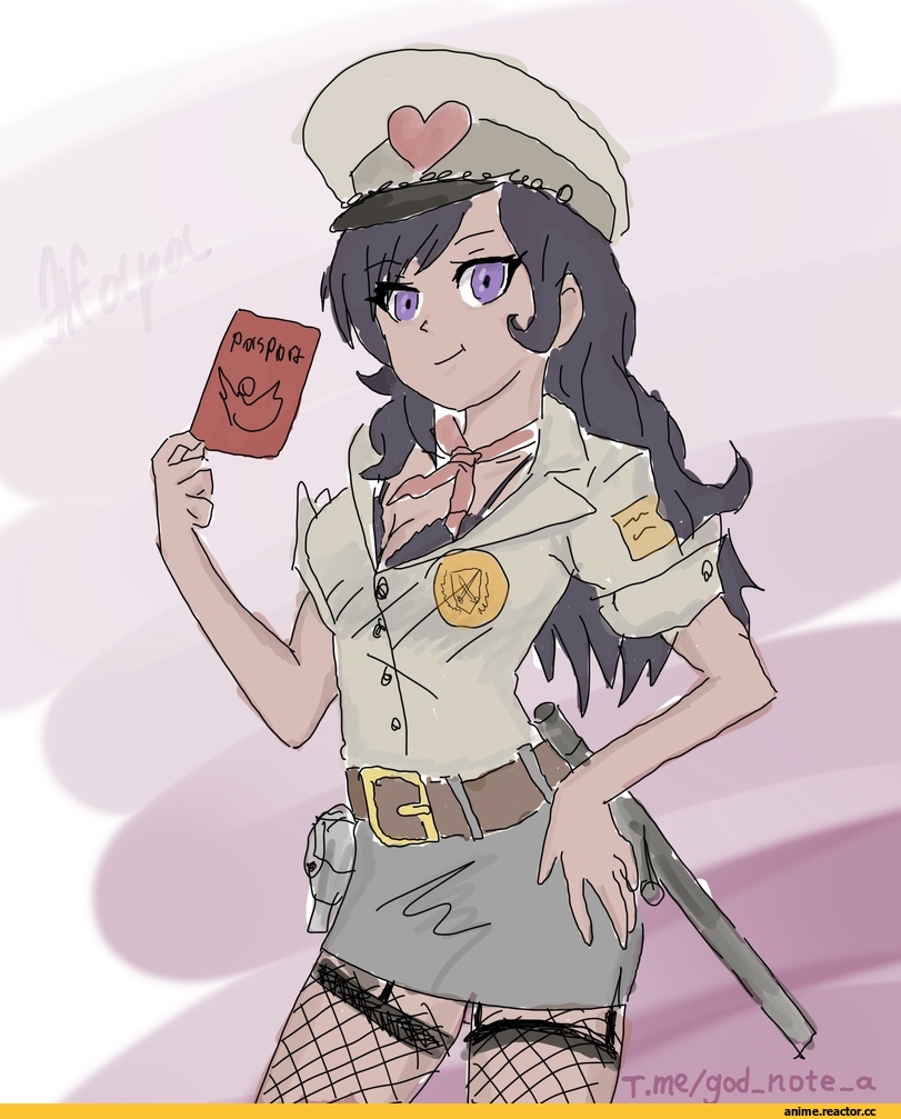 таможня-тян, сам рисовал, эскиз, арт барышня, красивые картинки, Anime