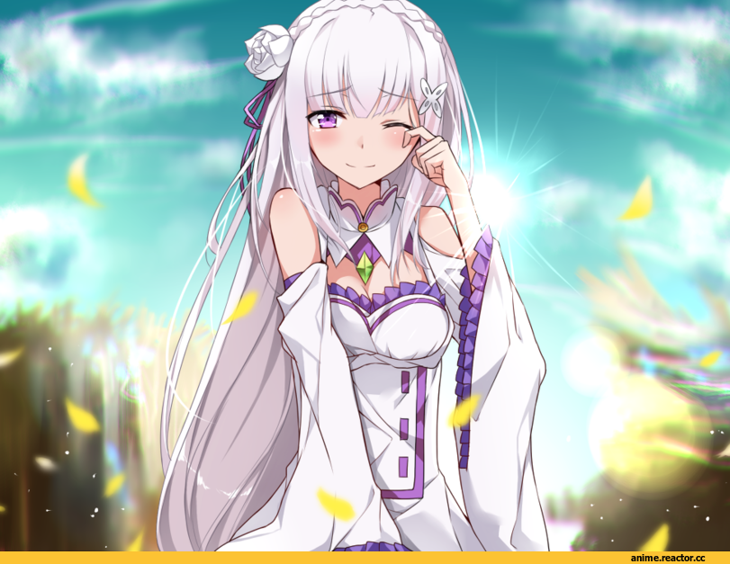 Emilia (re zero), Re Zero Kara Hajimeru Isekai Seikatsu, tsuedzu, Anime