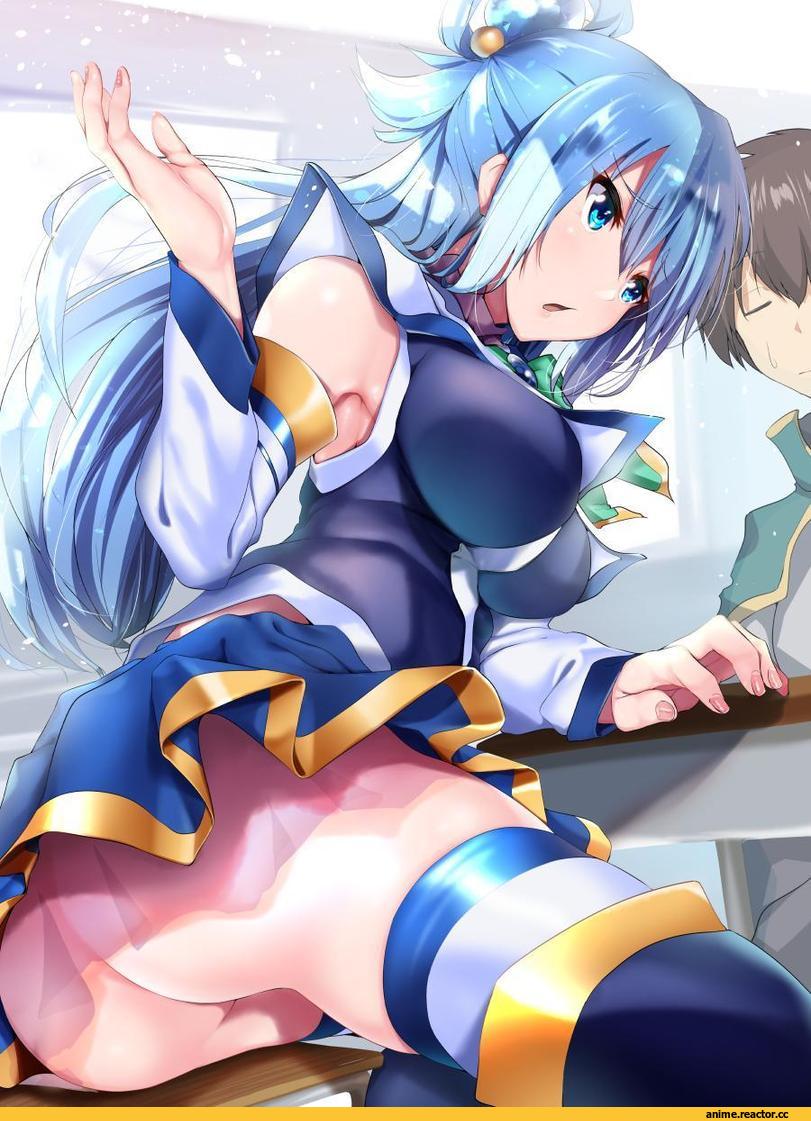 Aqua (KonoSuba), KonoSuba, Anime Ero Ass, Anime Ero, Satou Kazuma, nonohachi, Anime