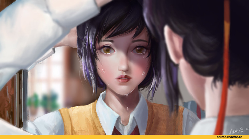 WeiYou xie, арт девушка, art, Kimi No Na Wa, Anime
