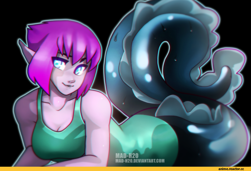 Mad H2O, artist, Monster Girls, арт барышня, art, Anime