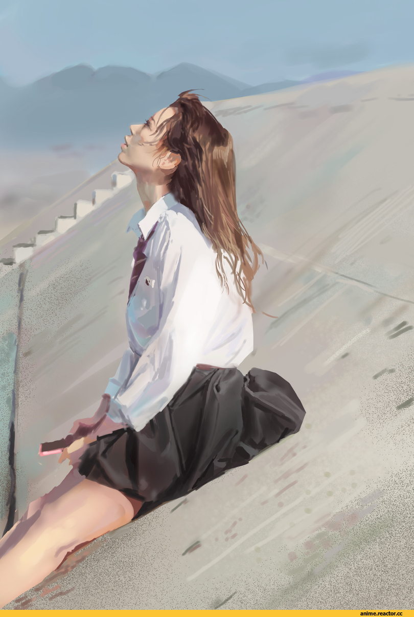 арт девушка, art, Anmi, Anime Art, Anime Original, Anime Paint, Anime