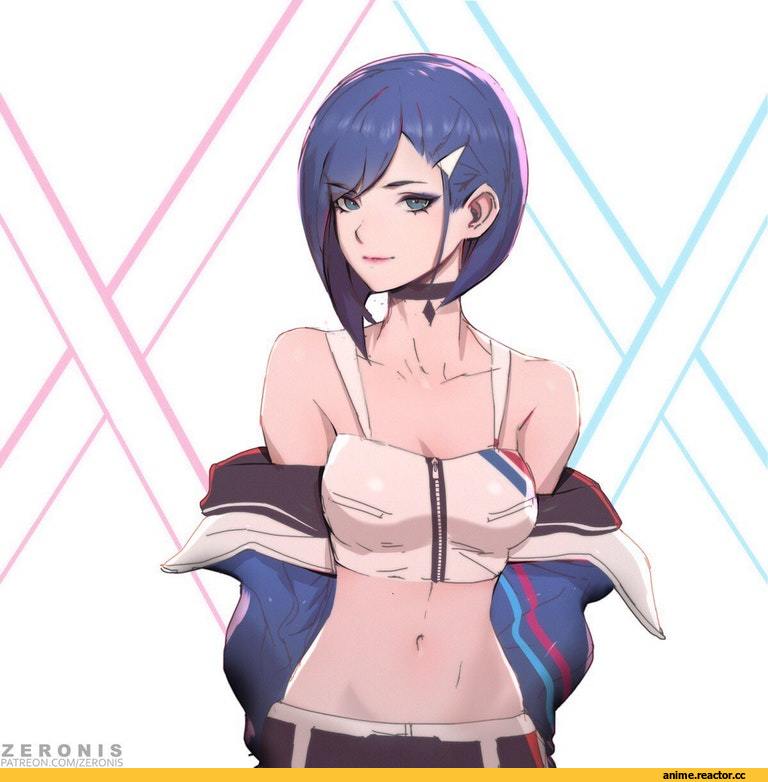 Ichigo (darling in the franxx), Darling In The Franxx, art девушка, art, strawberry, ZeroNis, artist, Anime